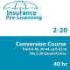 40 hr 2-20 Conversion Pre-licensing Course (3 months)